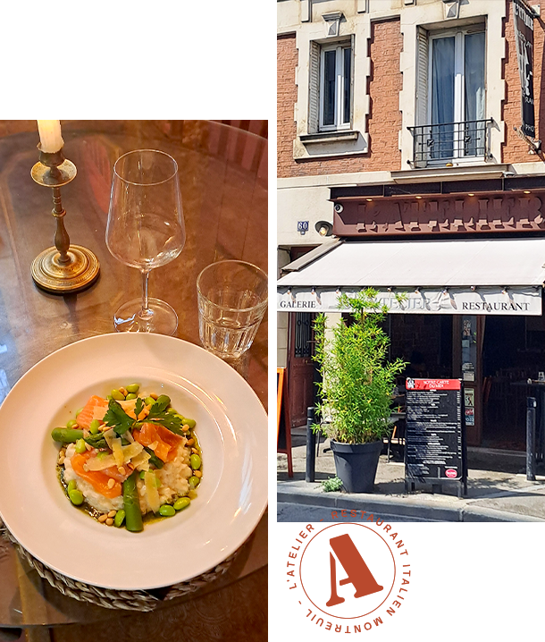 Restaurant - L'Atelier - Restaurant porte de Montreuil - top resto MONTREUIL